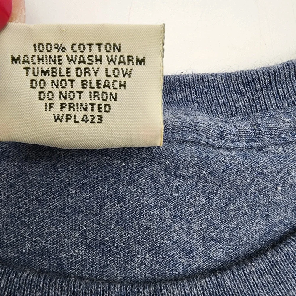 Vintafe 1996 90s LEVI's Blue Jeans Mens T-Shirt L‎ Single Stitch USA Made Promo